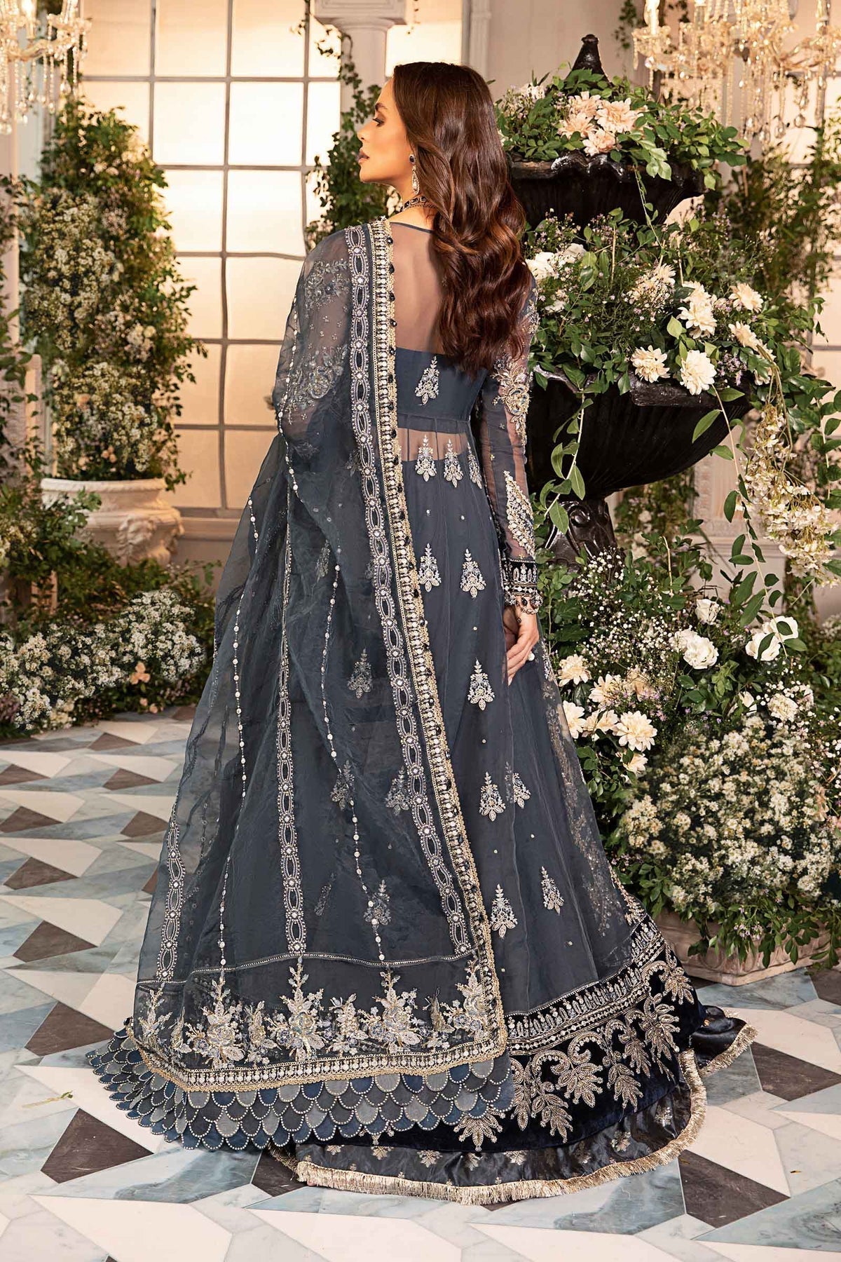 Maria B | Mbroidered Formals 24| Organza Suit | BD-2901 - House Of Anaya
