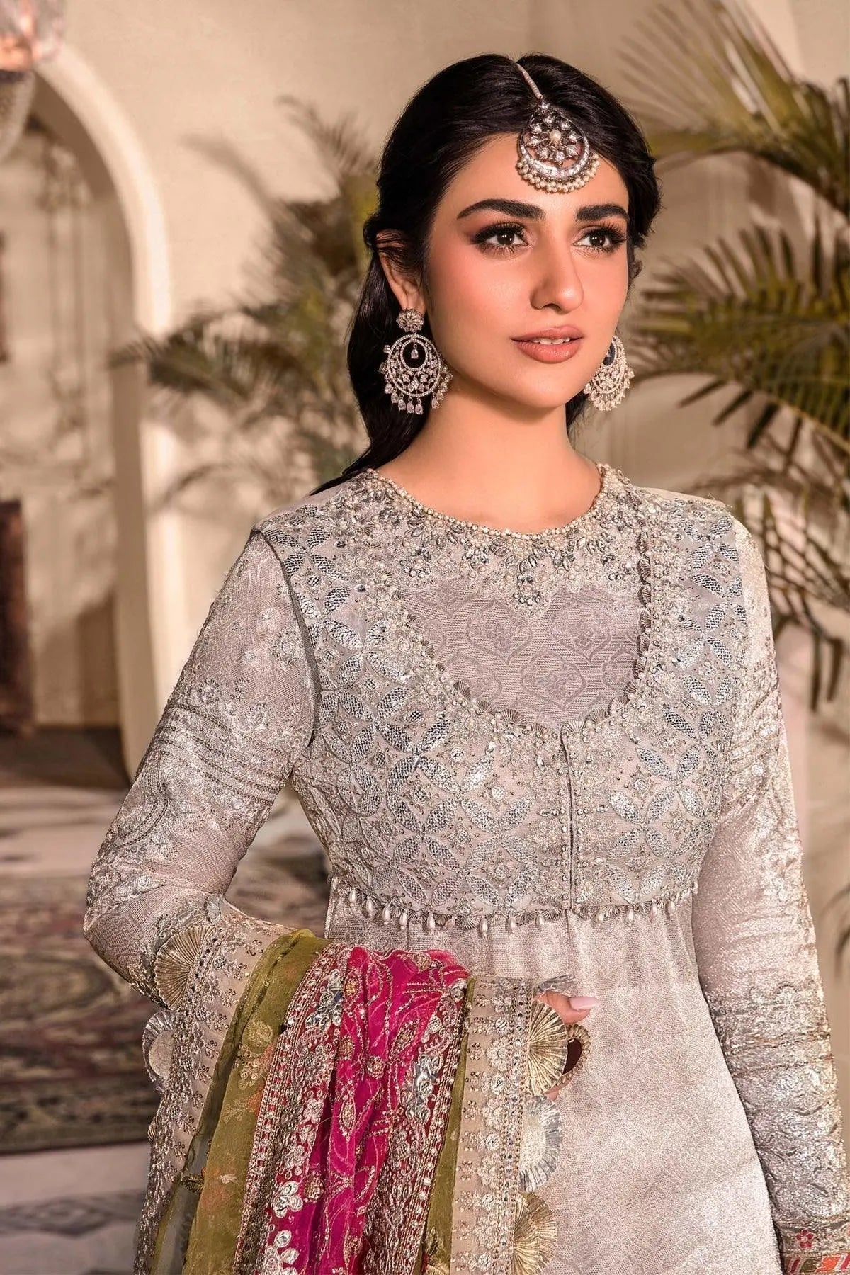 MARIA.B-MBROIDERED - Silver BD-2601 - House Of Anaya