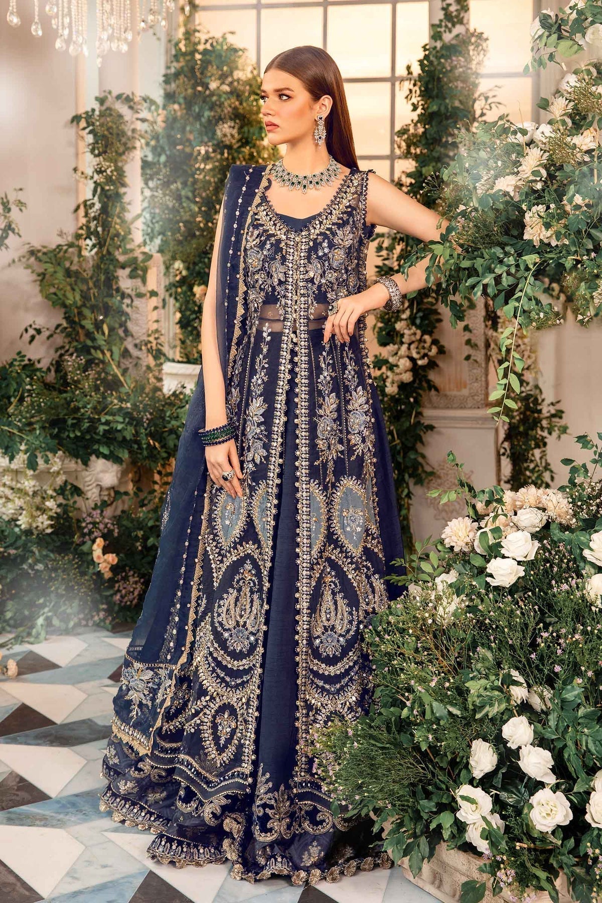 Maria B | Mbroidered Formals 24| Organza Suit | BD-2901 - House Of Anaya