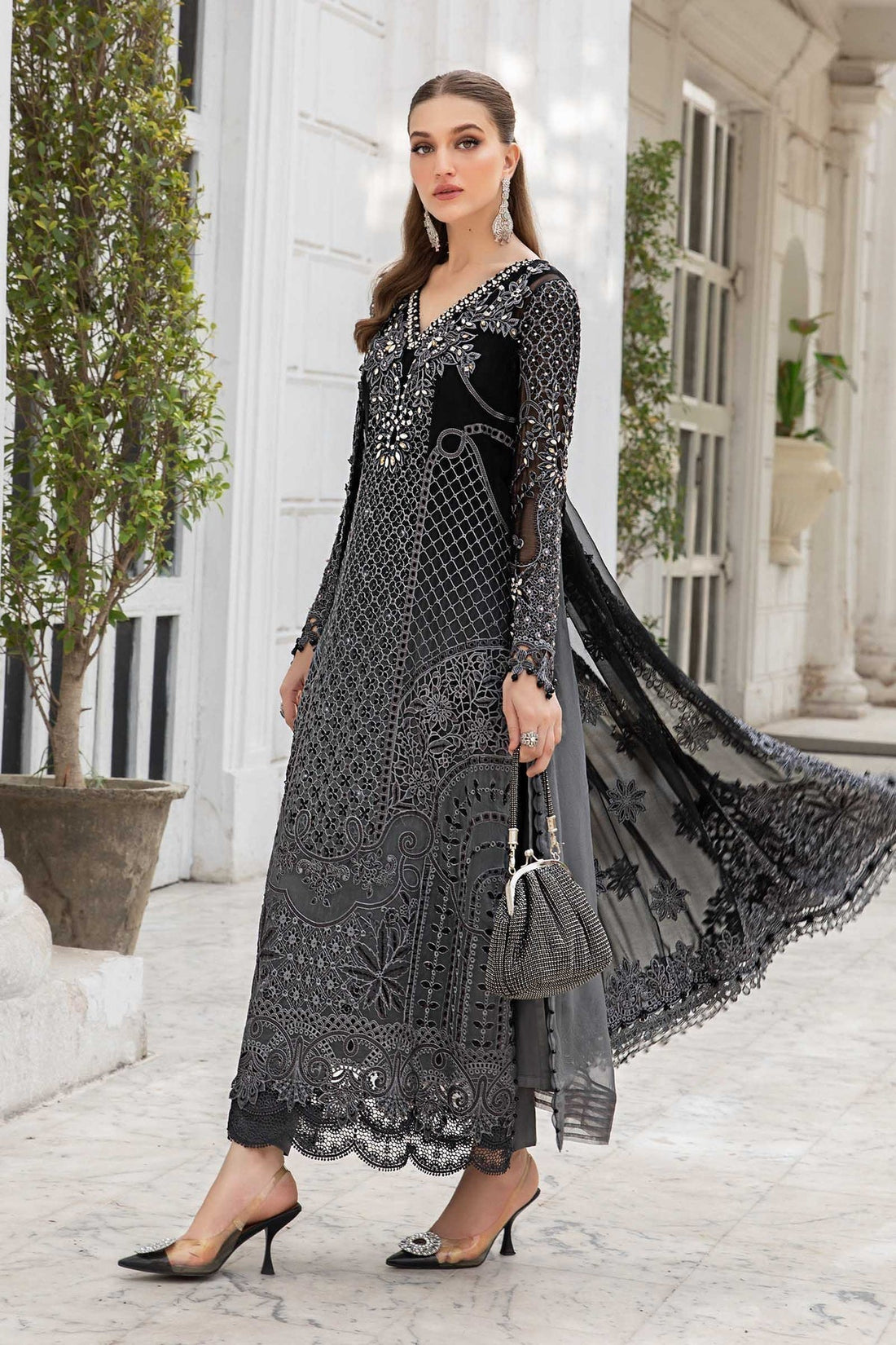 Maria B | Chiffon Formals 24 | Chiffon Suit | MPC-24-101 - House Of Anaya