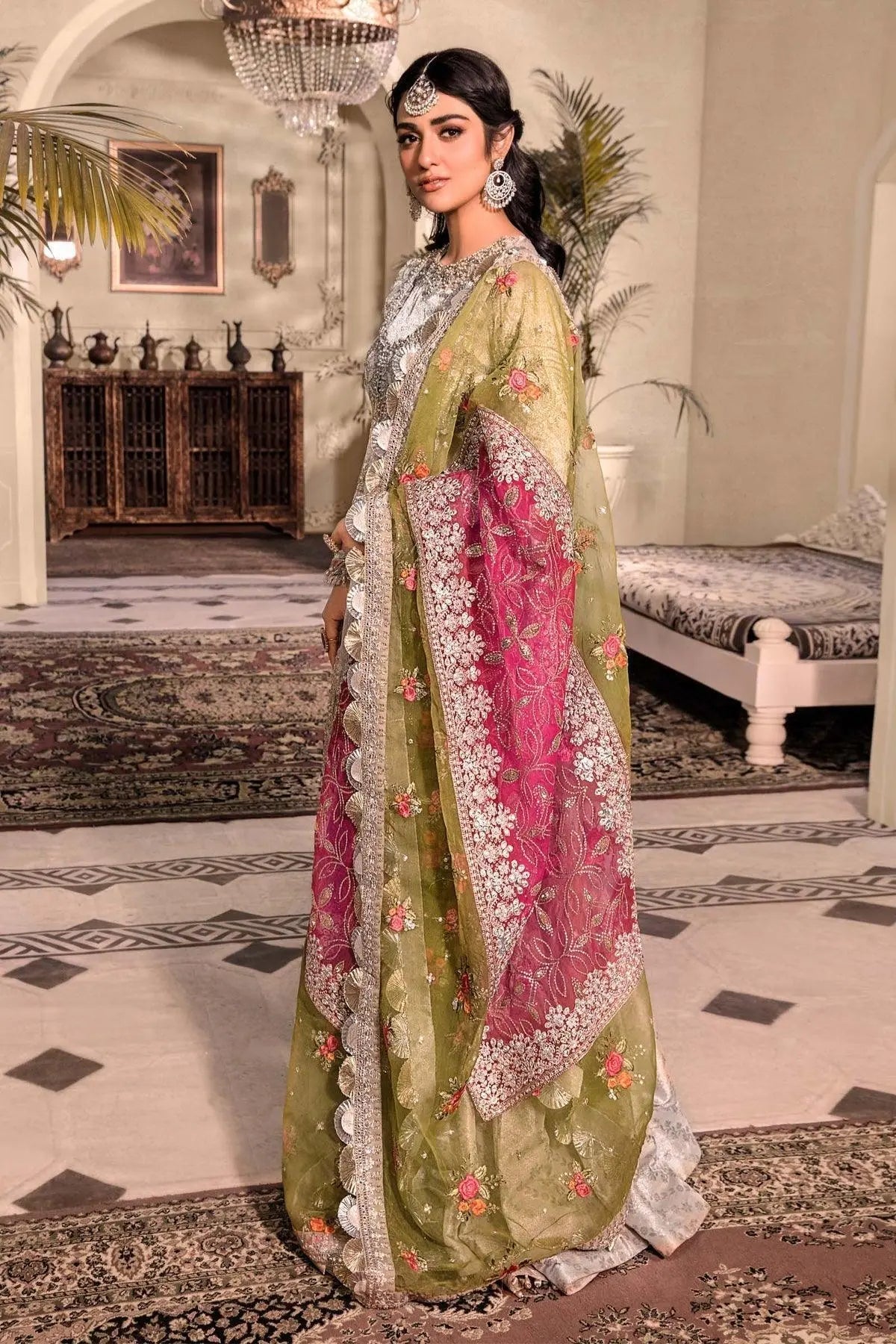 MARIA.B-MBROIDERED - Silver BD-2601 - House Of Anaya