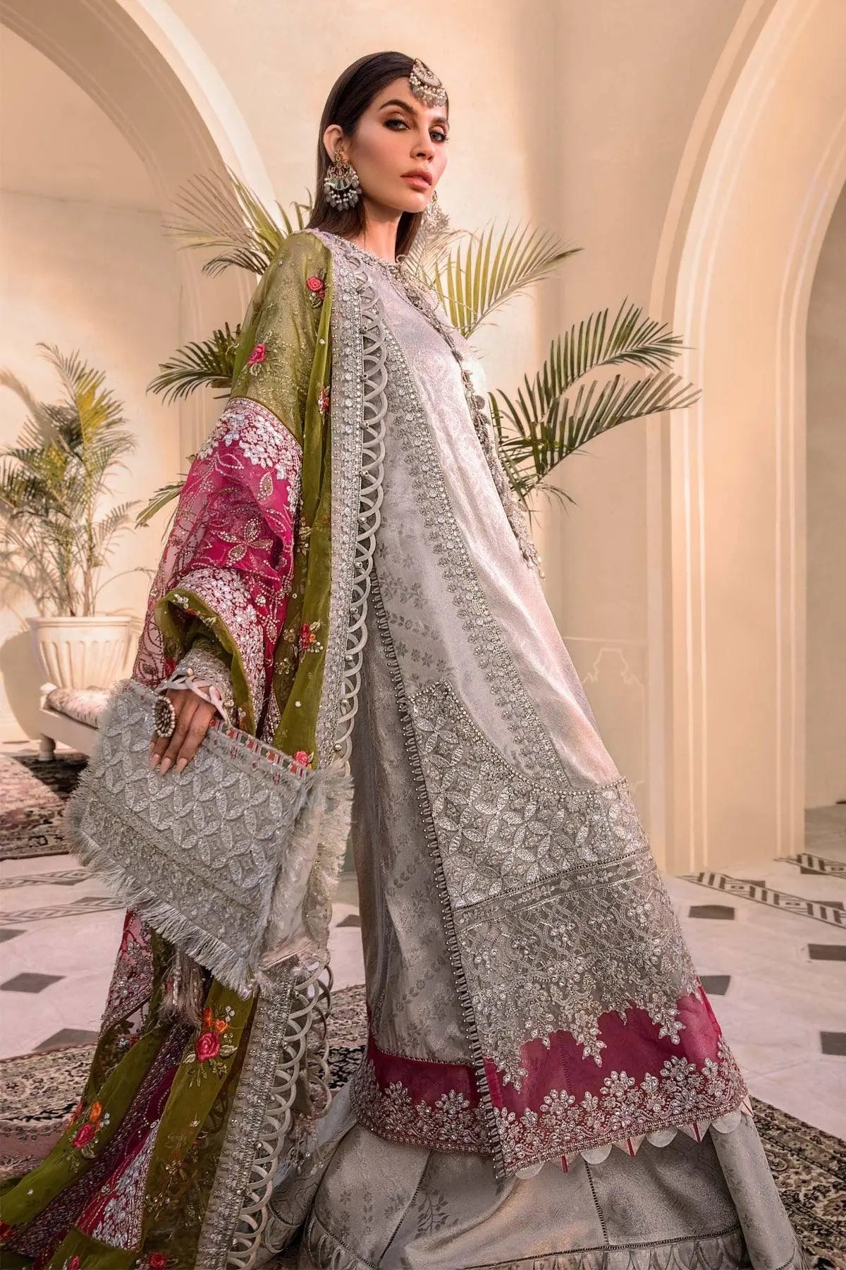 MARIA.B-MBROIDERED - Silver BD-2601 - House Of Anaya