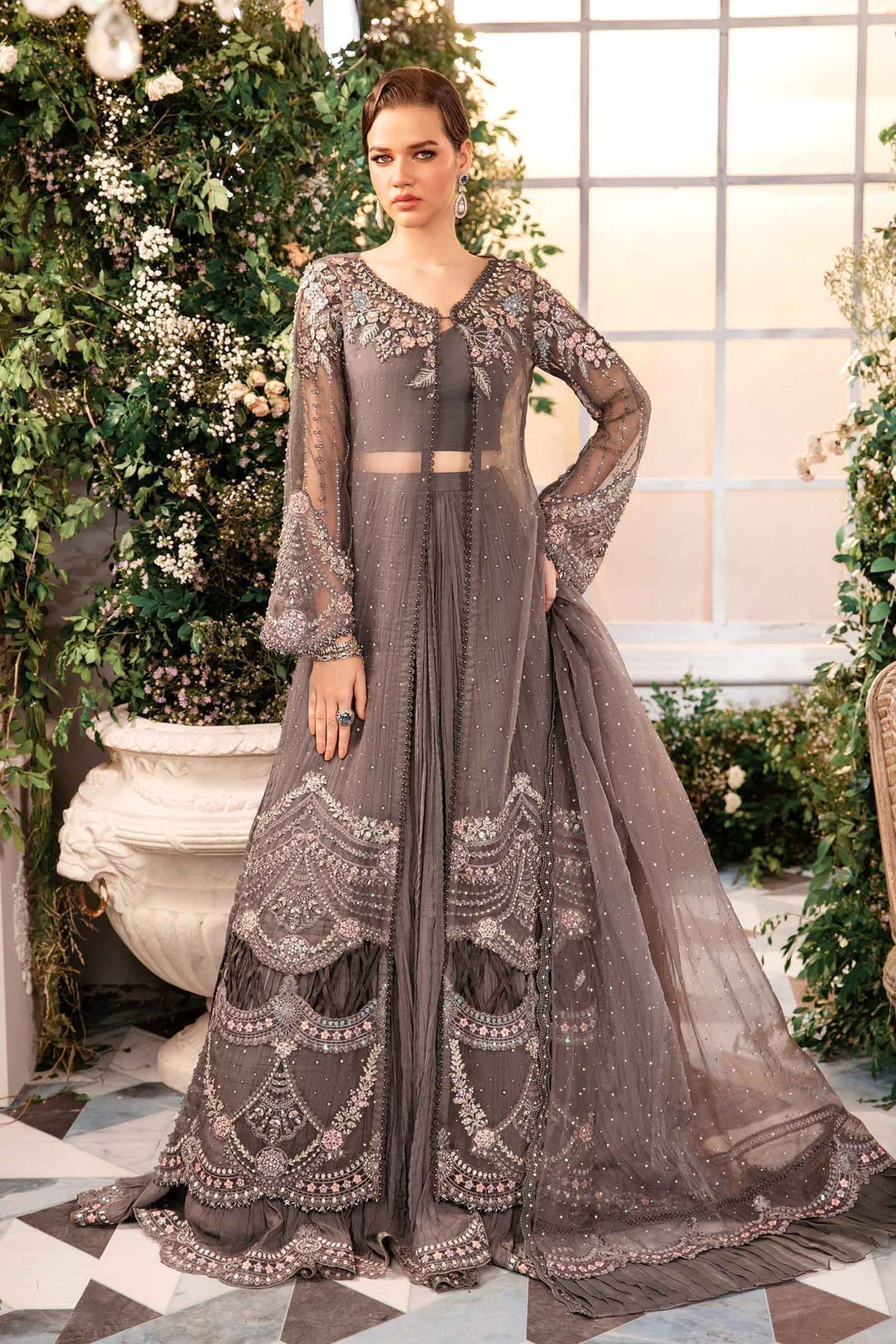 Maria B | Mbroidered Formals 24 | Organza Suit | BD-2902 - House Of Anaya