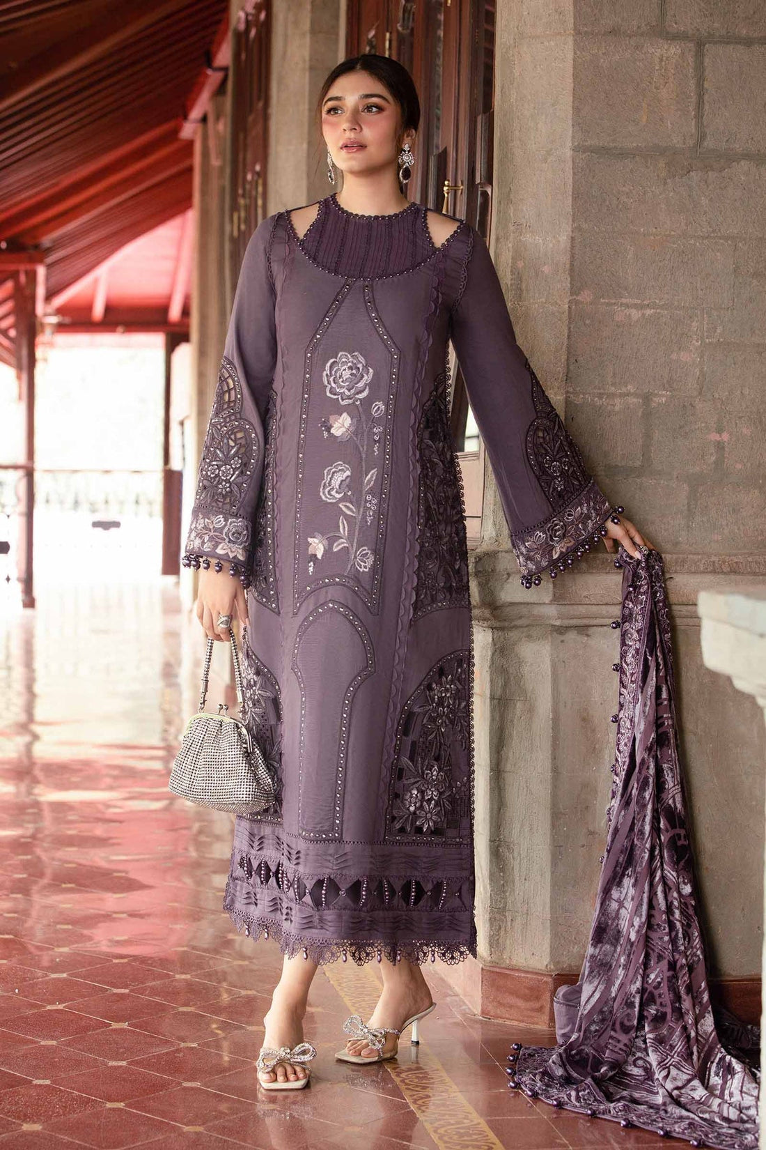 Maria B | Winter Luxe 24 | Velvet DL-1202 - House Of Anaya