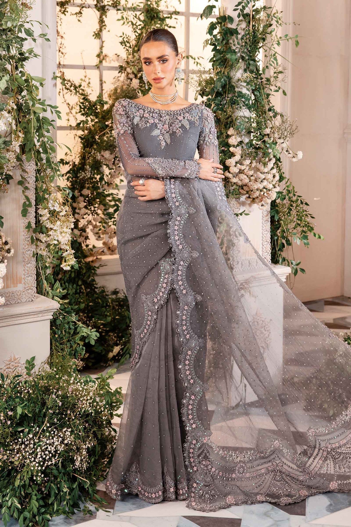 Maria B | Mbroidered Formals 24 | Organza Suit | BD-2902 - House Of Anaya