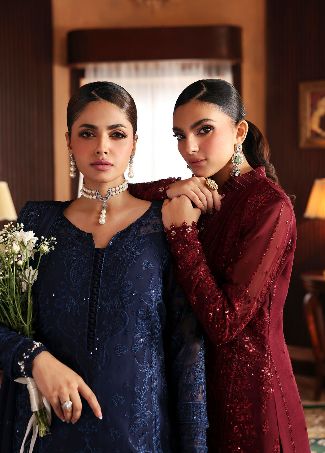 Gulaal | I Evayna Embroidered Chiffon | Leesha