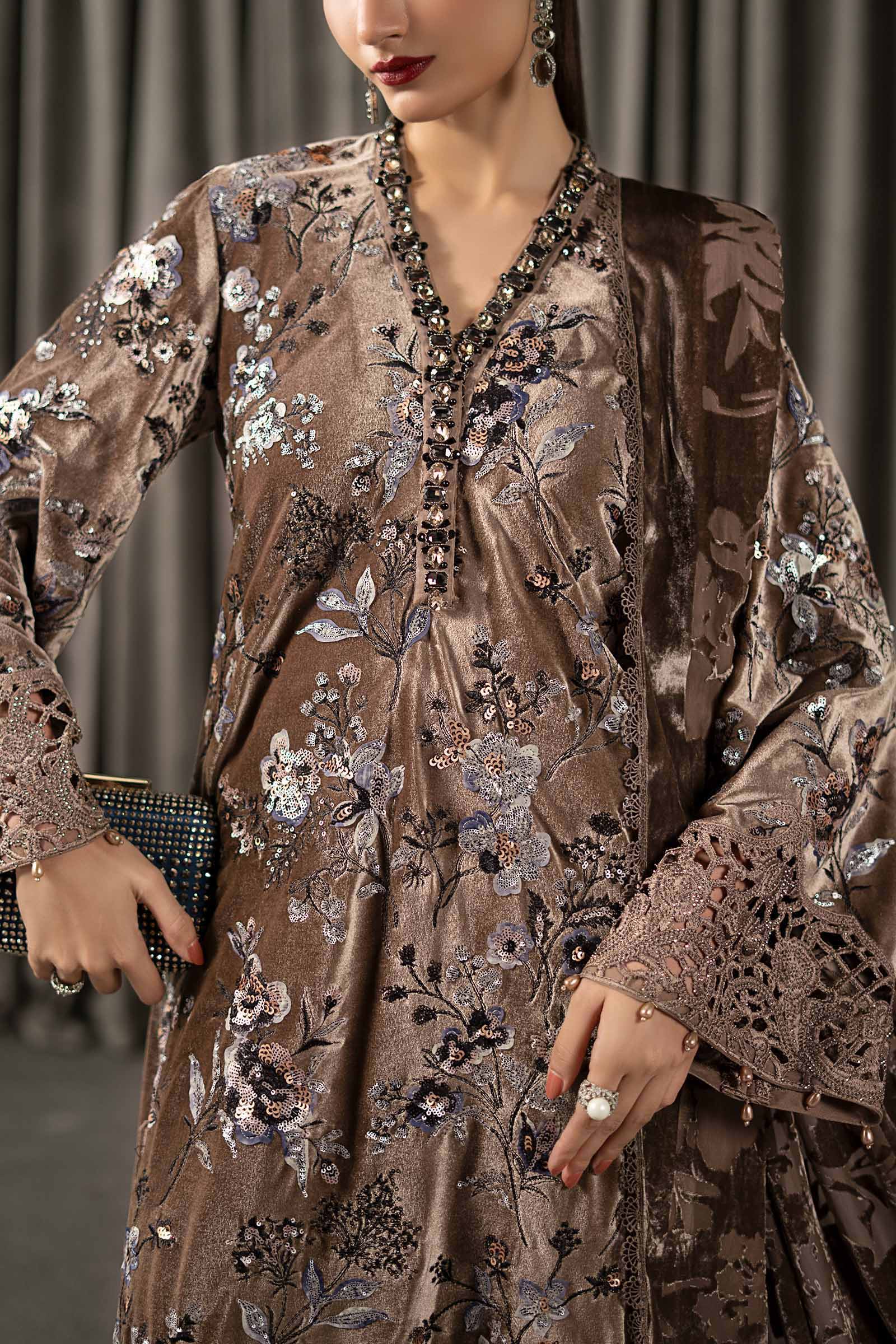 Maria B | Winter Luxe Pret 25 | WLS-1303-BEIGE