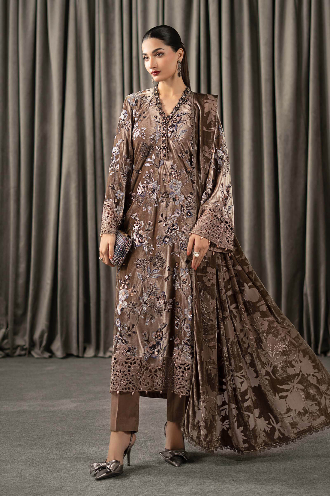 Maria B | Winter Luxe Pret 25 | WLS-1303-BEIGE