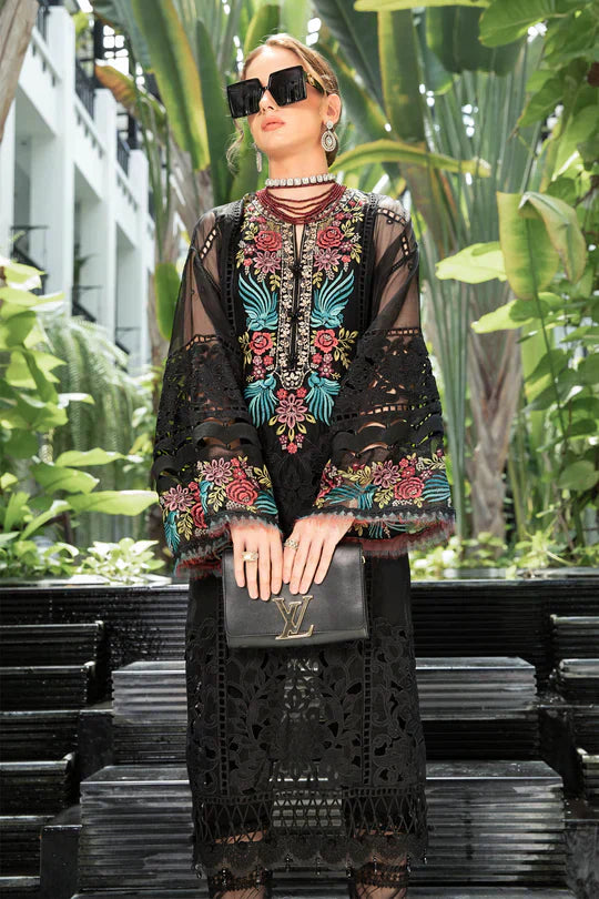 Maria B | Luxury Lawn | EL-23-04-Black - House Of Anaya