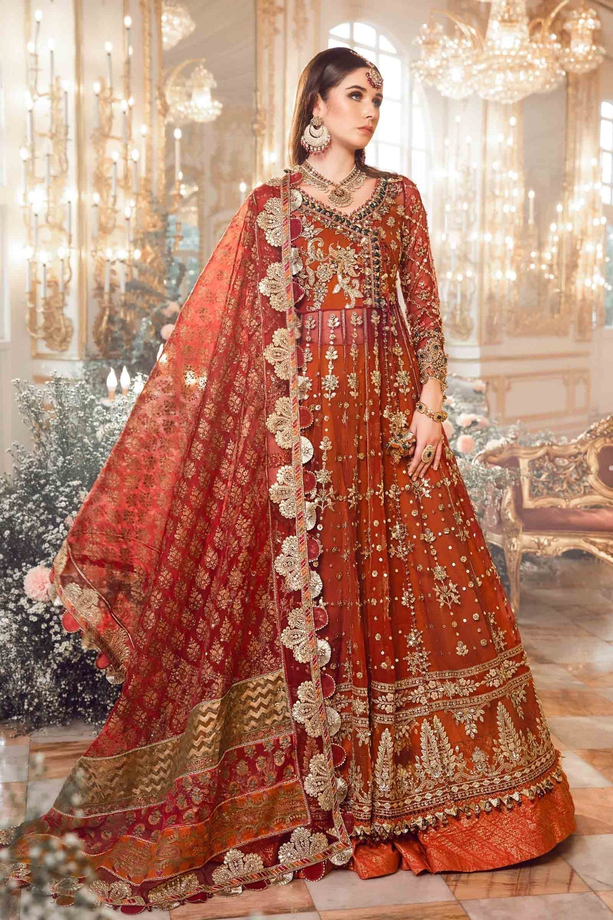 MARIA.B-MBROIDERED | Maroon BD-2705 - Riwayat-e-khas