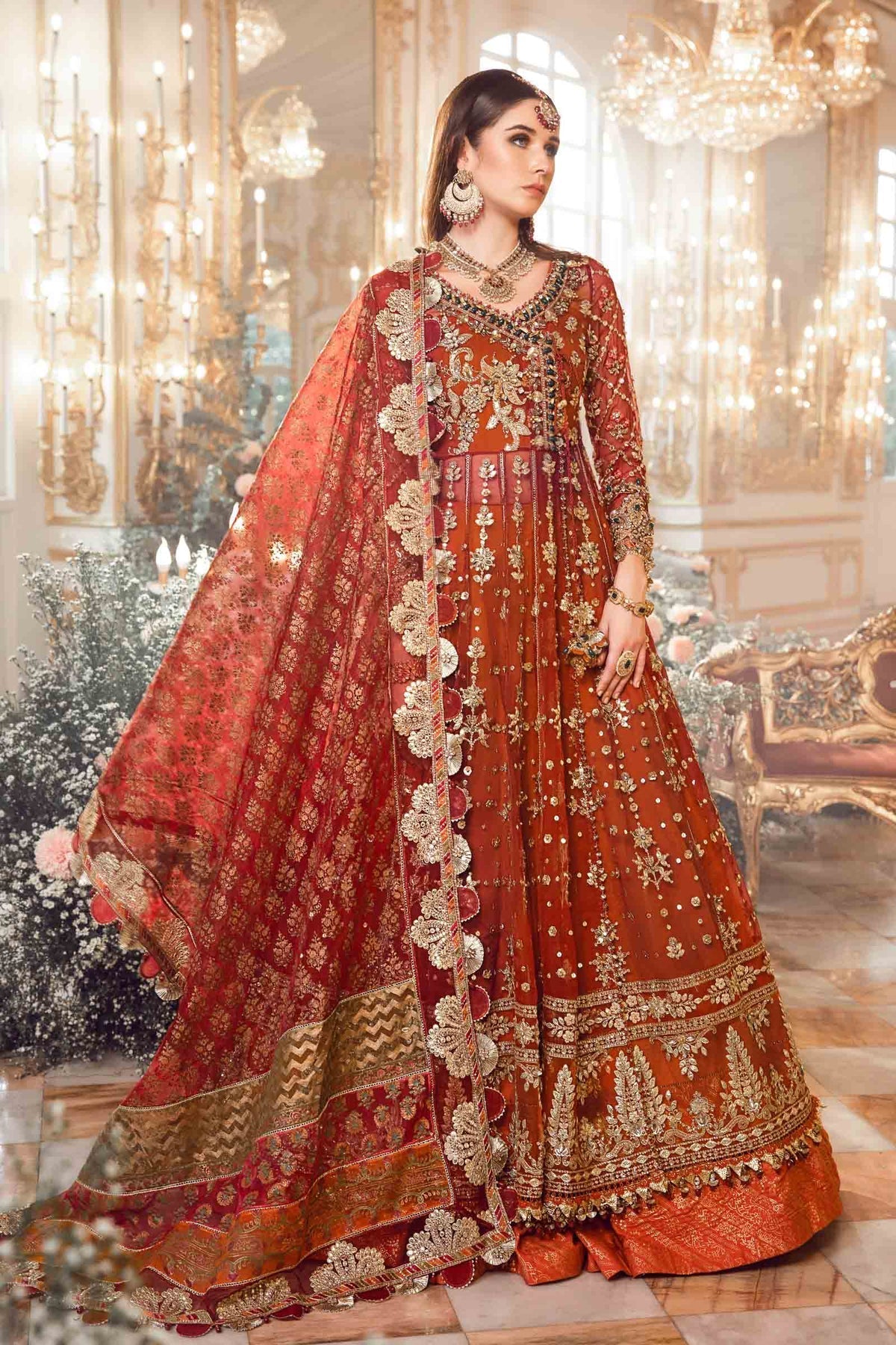MARIA.B-MBROIDERED | Maroon BD-2705 - Riwayat-e-khas