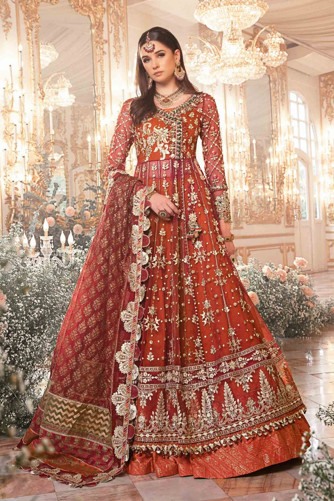 MARIA.B-MBROIDERED | Maroon BD-2705 - Riwayat-e-khas