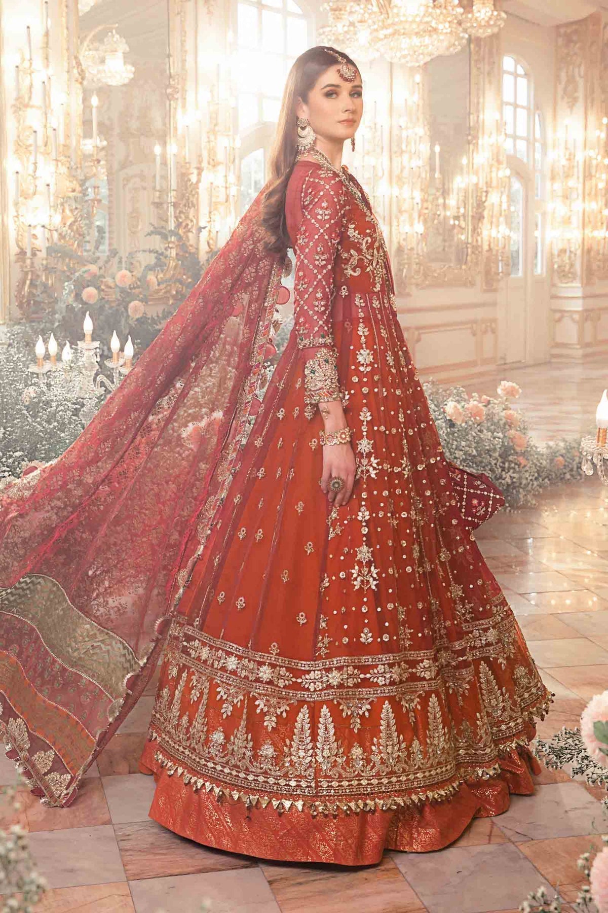 MARIA.B-MBROIDERED | Maroon BD-2705 - Riwayat-e-khas