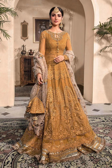 MARIA.B-MBROIDERED - Mustard BD-2606 - House Of Anaya