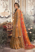 MARIA.B-MBROIDERED | Mustard BD-2707 - Riwayat-e-khas