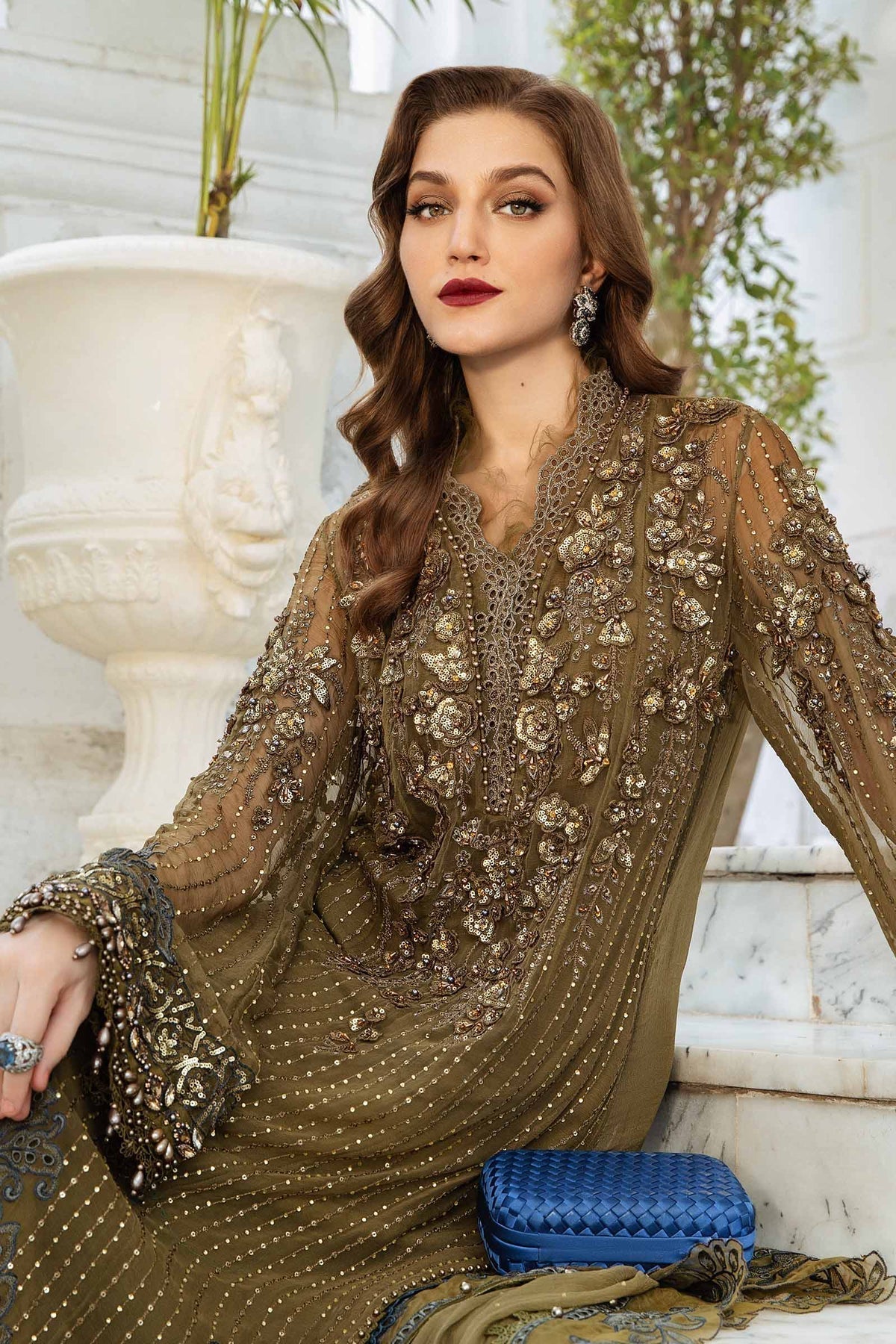Maria B | Chiffon Formals 24 | Chiffon Suit | MPC-24-108 - House Of Anaya