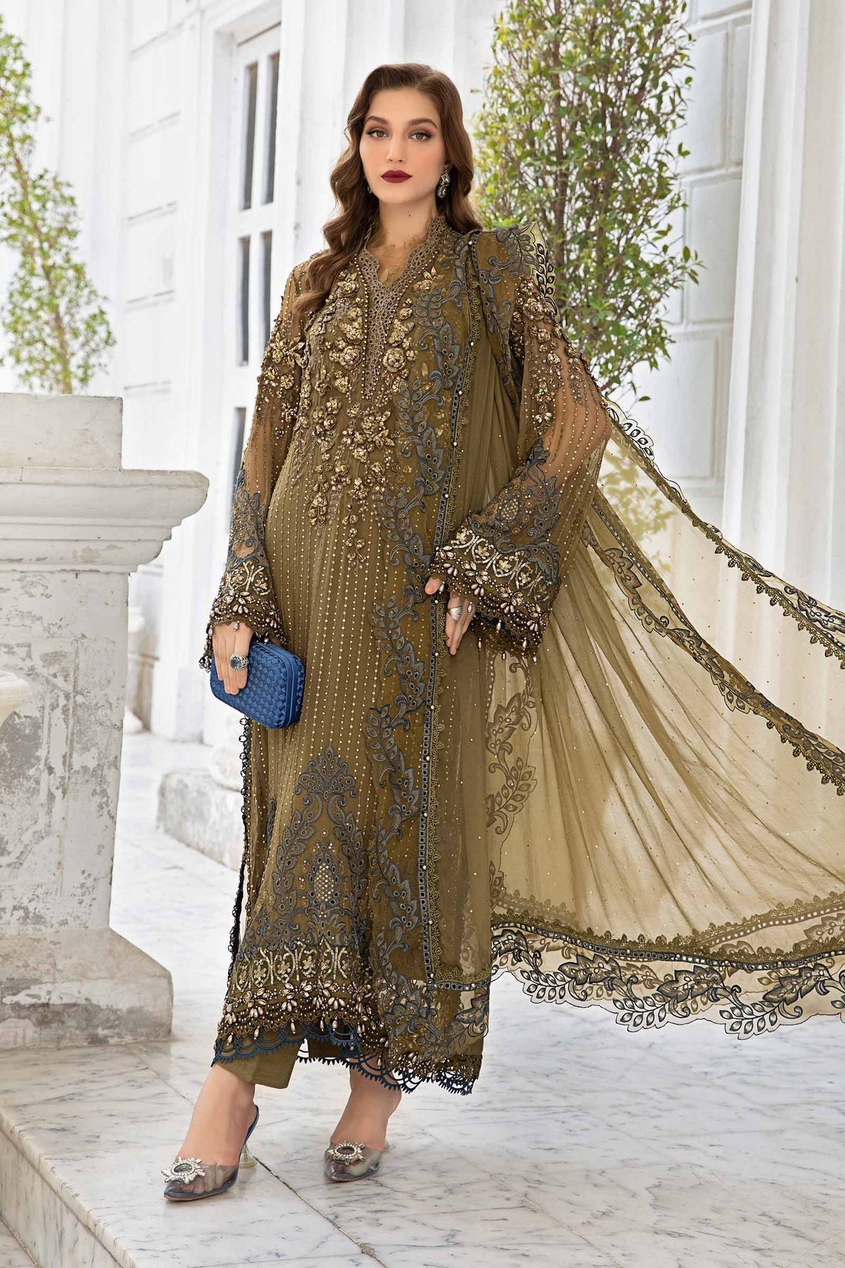 Maria B | Chiffon Formals 24 | Chiffon Suit | MPC-24-108 - House Of Anaya
