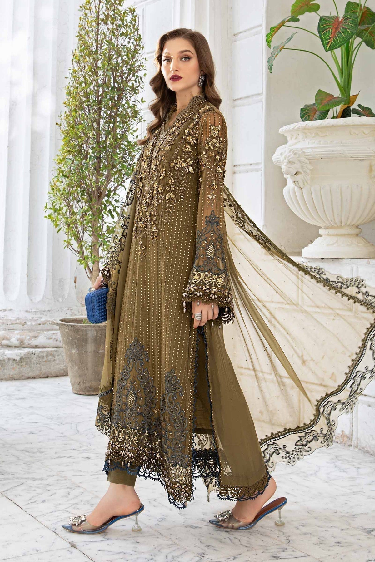 Maria B | Chiffon Formals 24 | Chiffon Suit | MPC-24-108 - House Of Anaya