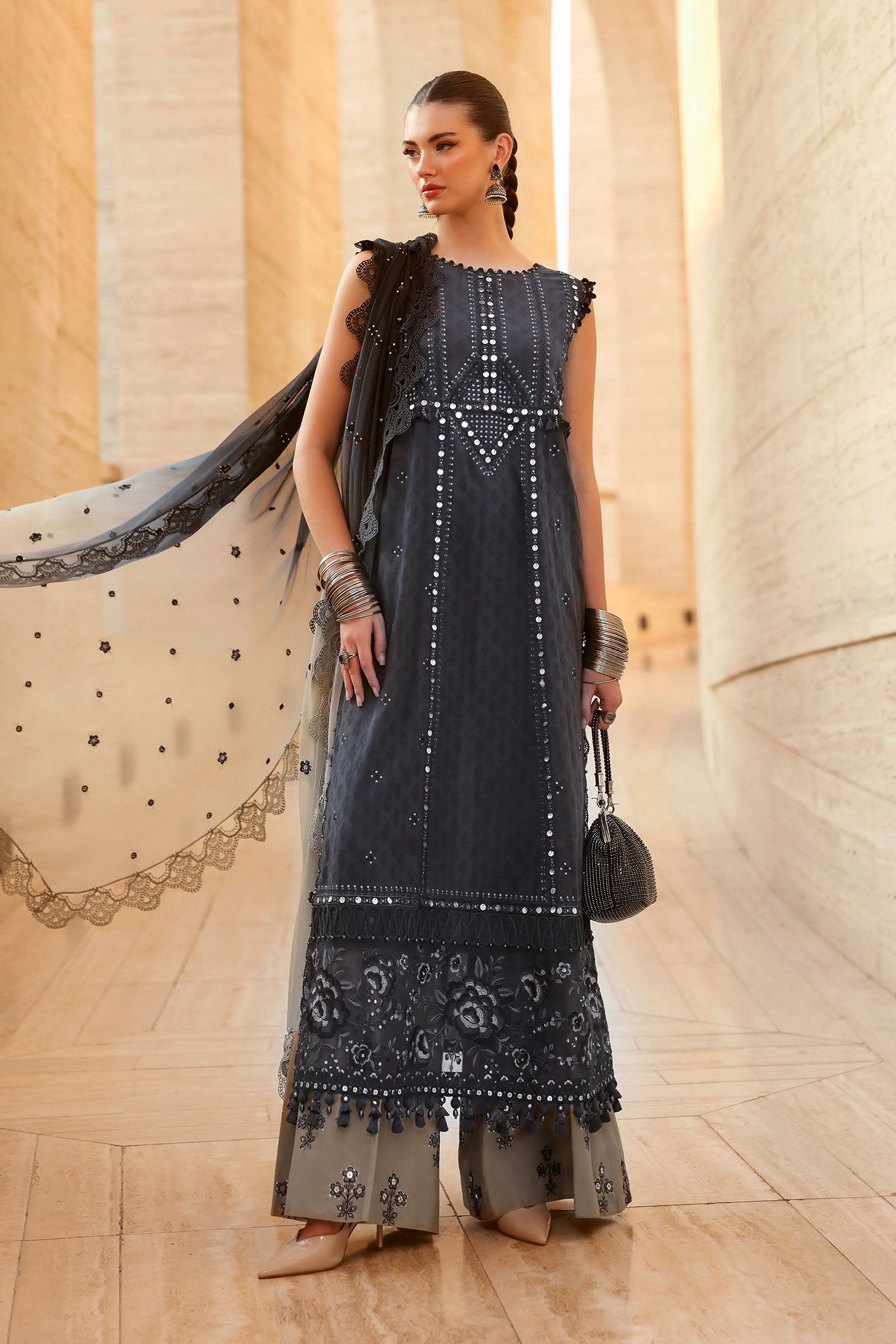 Maria B | Edit Lawn’26 | 3 Piece Unstitched Embroidered Jacquard Lawn Suit