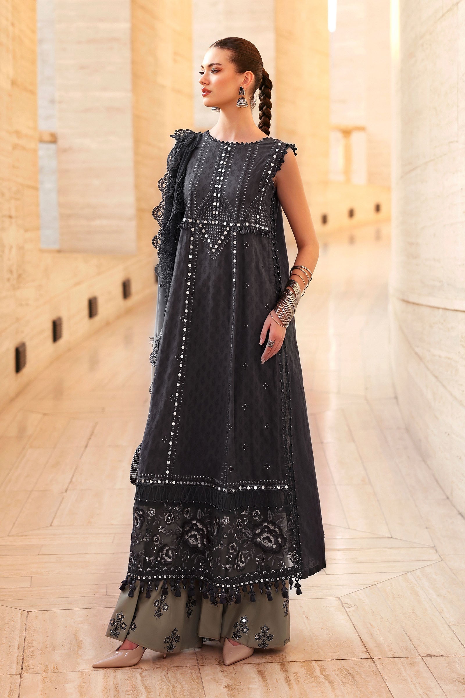 Maria B | Edit Lawn’26 | 3 Piece Unstitched Embroidered Jacquard Lawn Suit