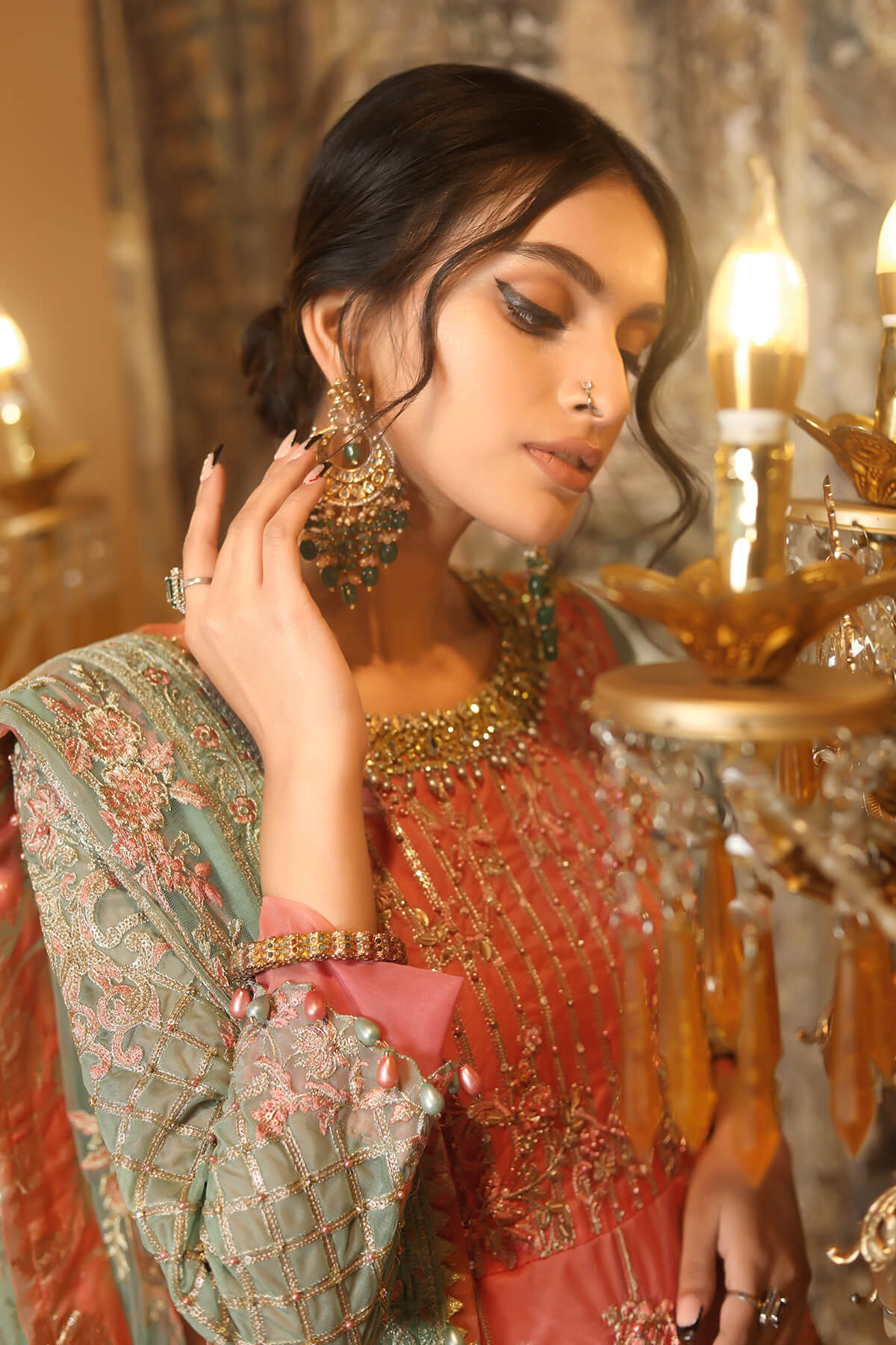 Raeesa Premium | Nooraniyat | D9-Peach Orange