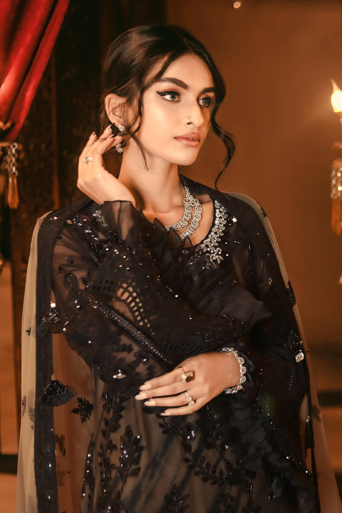 Raeesa Premium | Nooraniyat | D7-Midnight Black