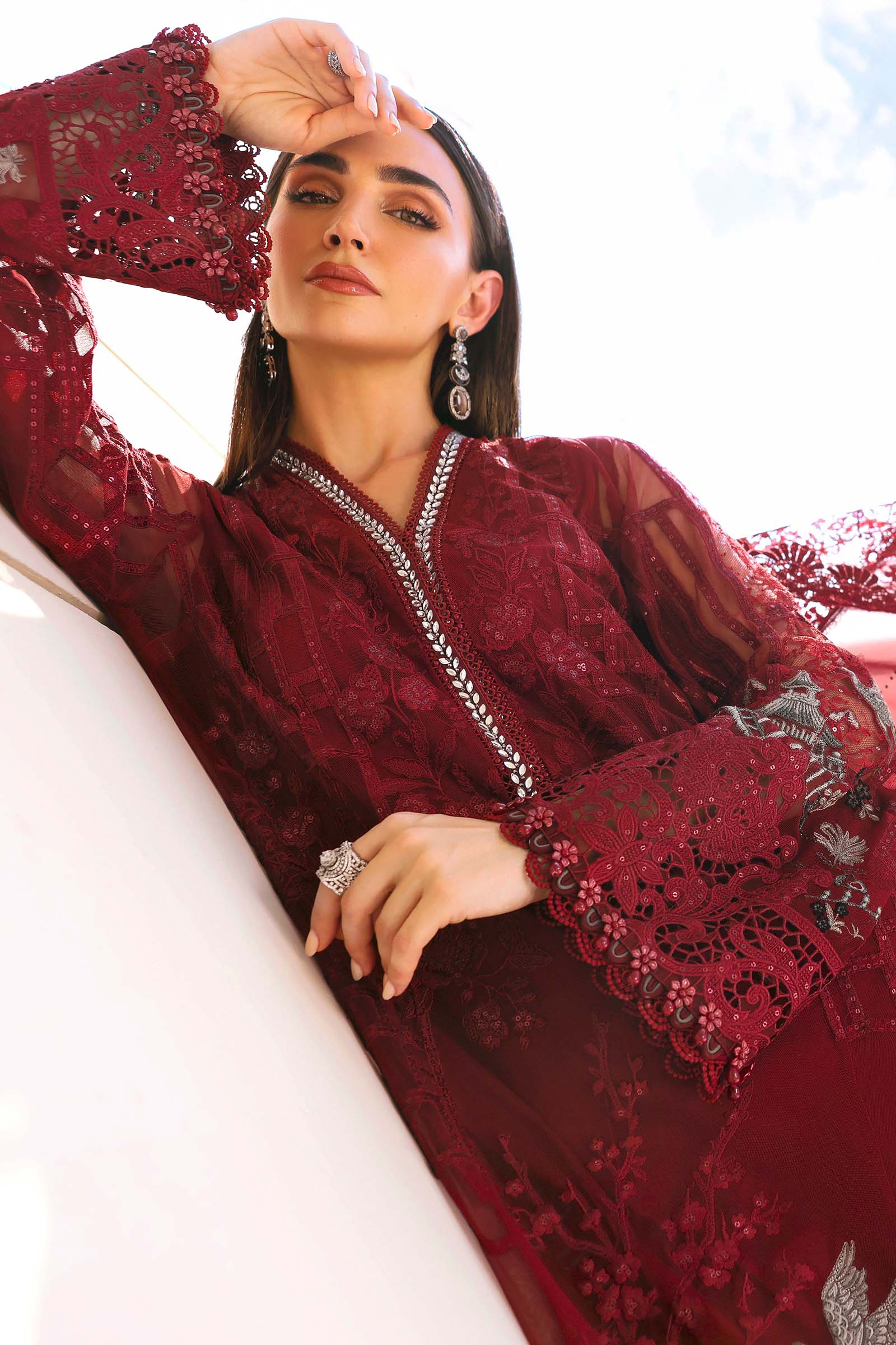 Maria B | Edit Lawn’26 | 3 Piece Unstitched Embroidered Net Suit