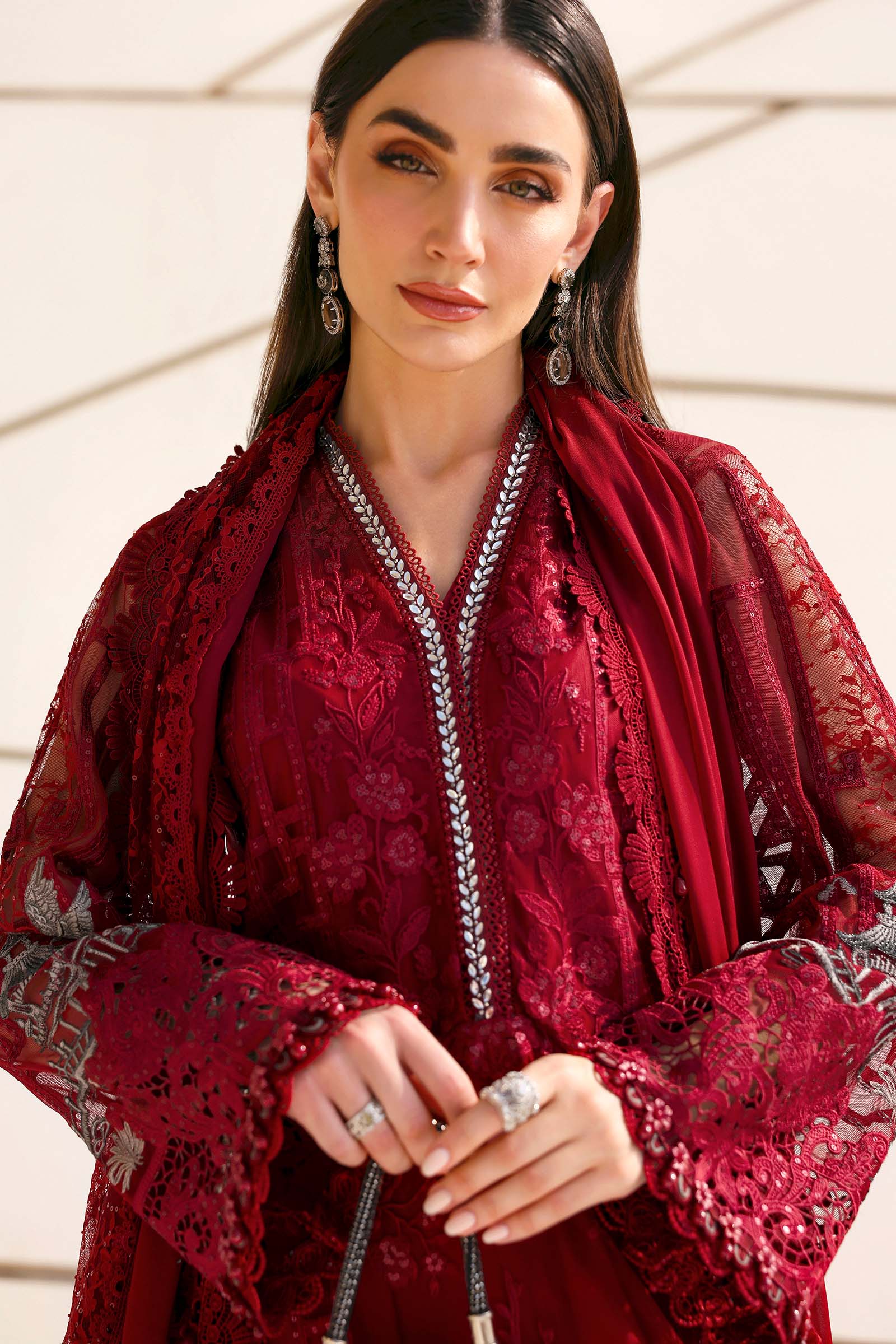Maria B | Edit Lawn’26 | 3 Piece Unstitched Embroidered Net Suit
