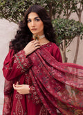 Iznik Dahlia Embroidered Luxury Lawn 3Pc Suit DL-01 GOSSAMER - House Of Anaya