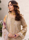 Iznik Dahlia Embroidered Luxury Lawn 3Pc Suit DL-03 CASCADE - House Of Anaya