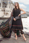 Maria B | Linen 23 | Black DL-1101 - House Of Anaya