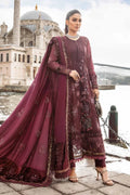 Maria B | Linen 23 | Aubergine DL-1103 - House Of Anaya
