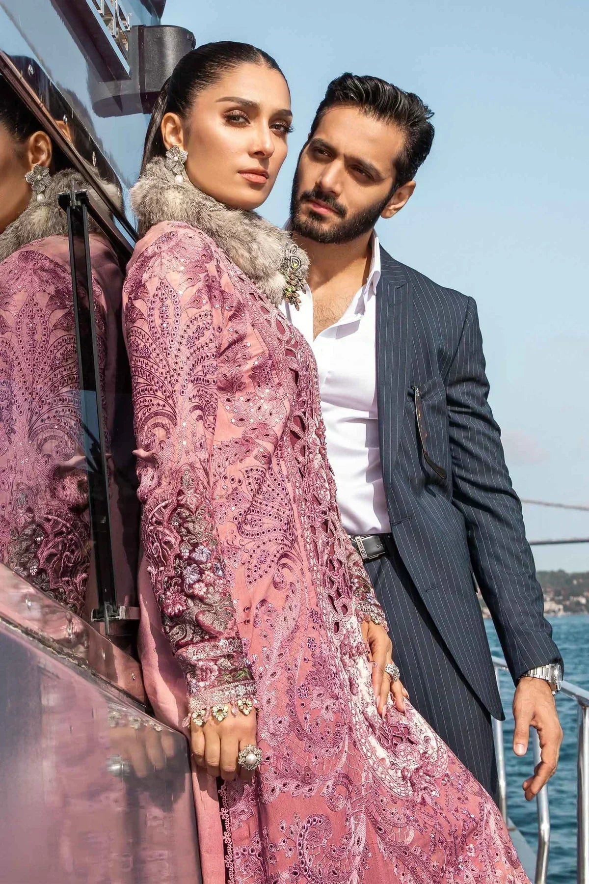 Maria B | Linen 23 | Ash Pink DL-1106 - House Of Anaya