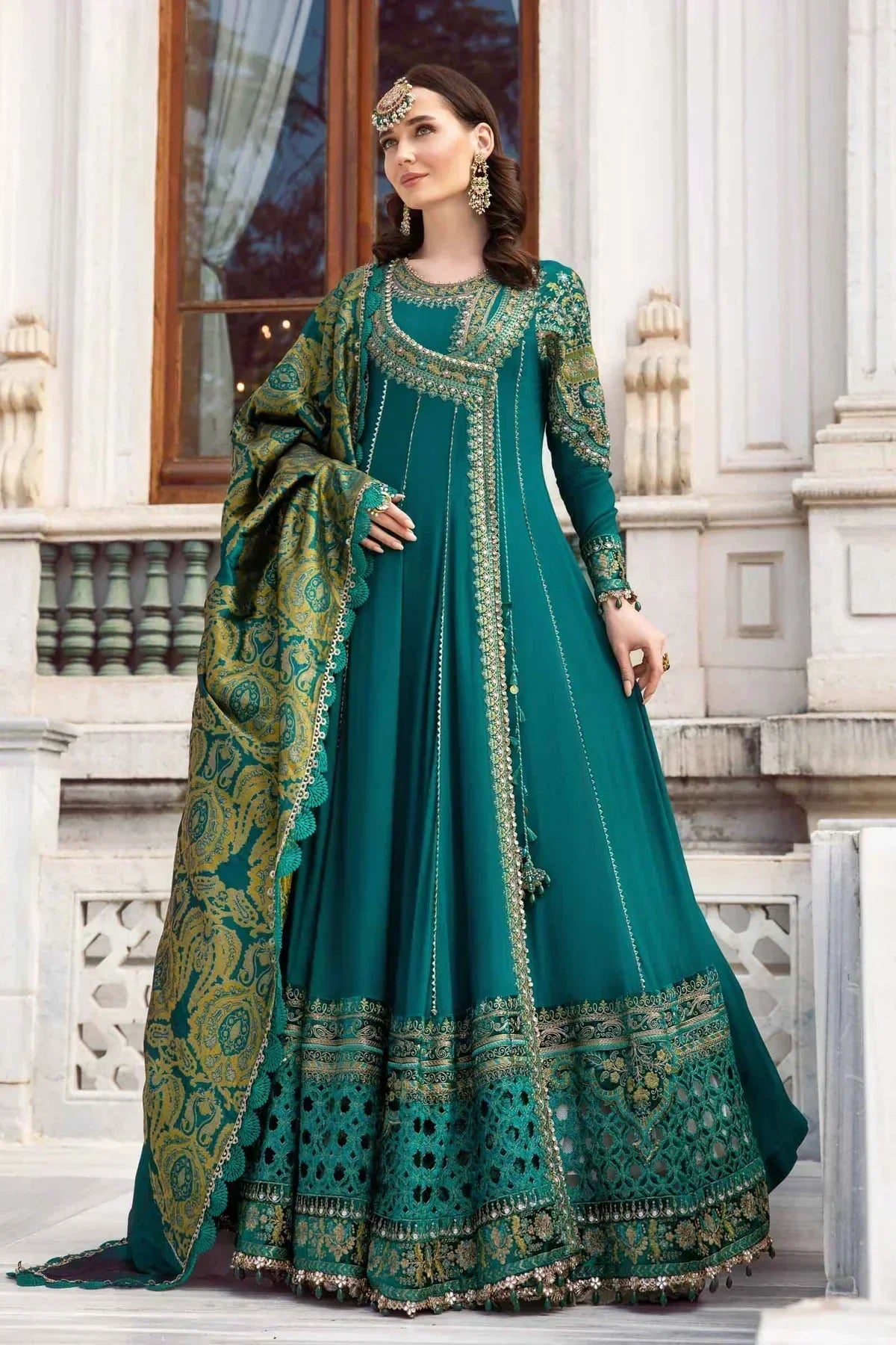 Maria B | Linen 23 | Emerald Green DL-1107 - House Of Anaya