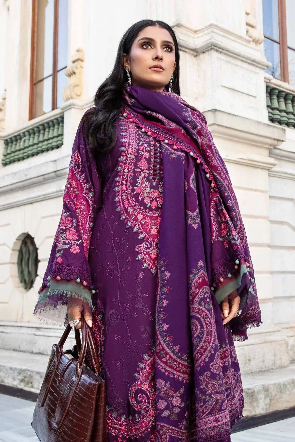 Maria B | Linen 23 | Purple DL-1108 - House Of Anaya