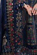 Maria B | Linen 23 | Navy Blue DL-1109 - House Of Anaya