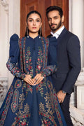 Maria B | Linen 23 | Navy Blue DL-1109 - House Of Anaya