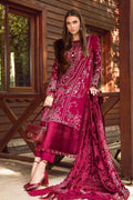Maria B | Linen 23 | Deep Pink DL-1112 - House Of Anaya