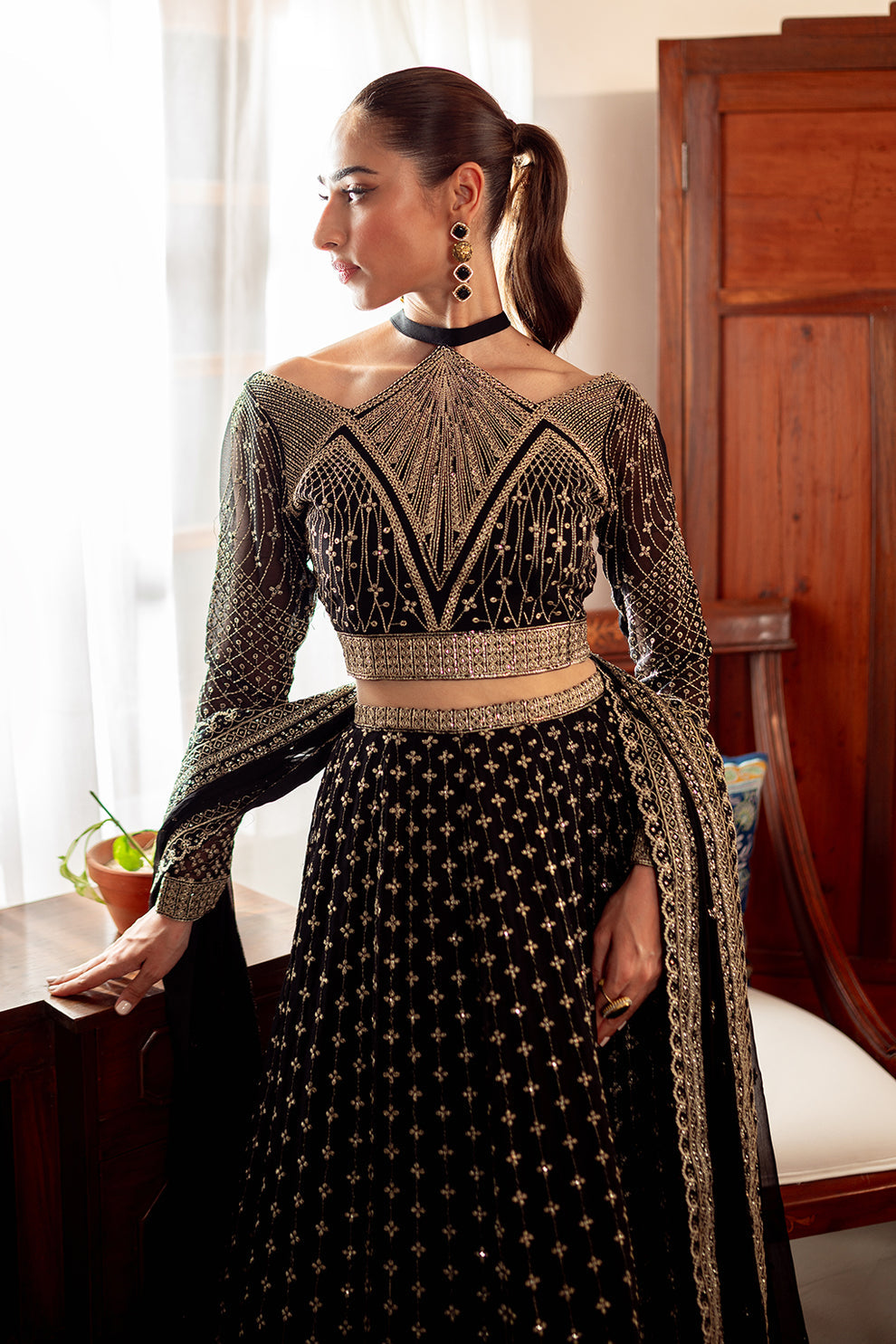 Neeshay | Dastaan Luxury Chiffon | Sunehri - House Of Anaya