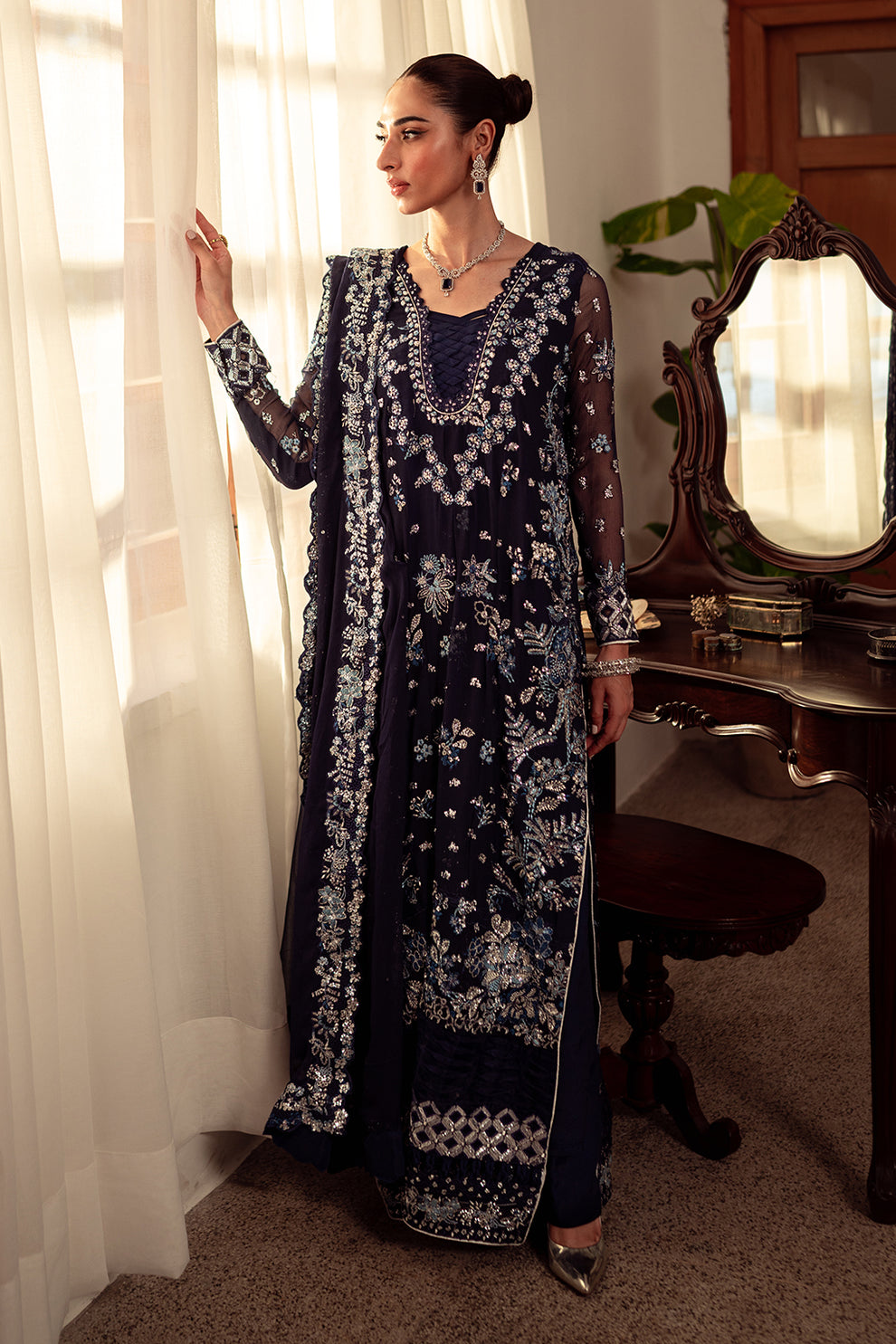 Neeshay | Dastaan Luxury Chiffon | Neelam - House Of Anaya
