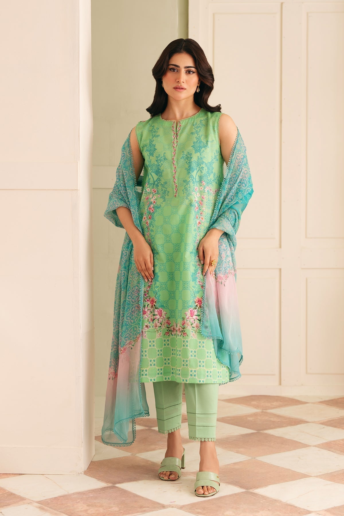 Sahar | Selene 25 | Seafoam Garden - House Of Zarish