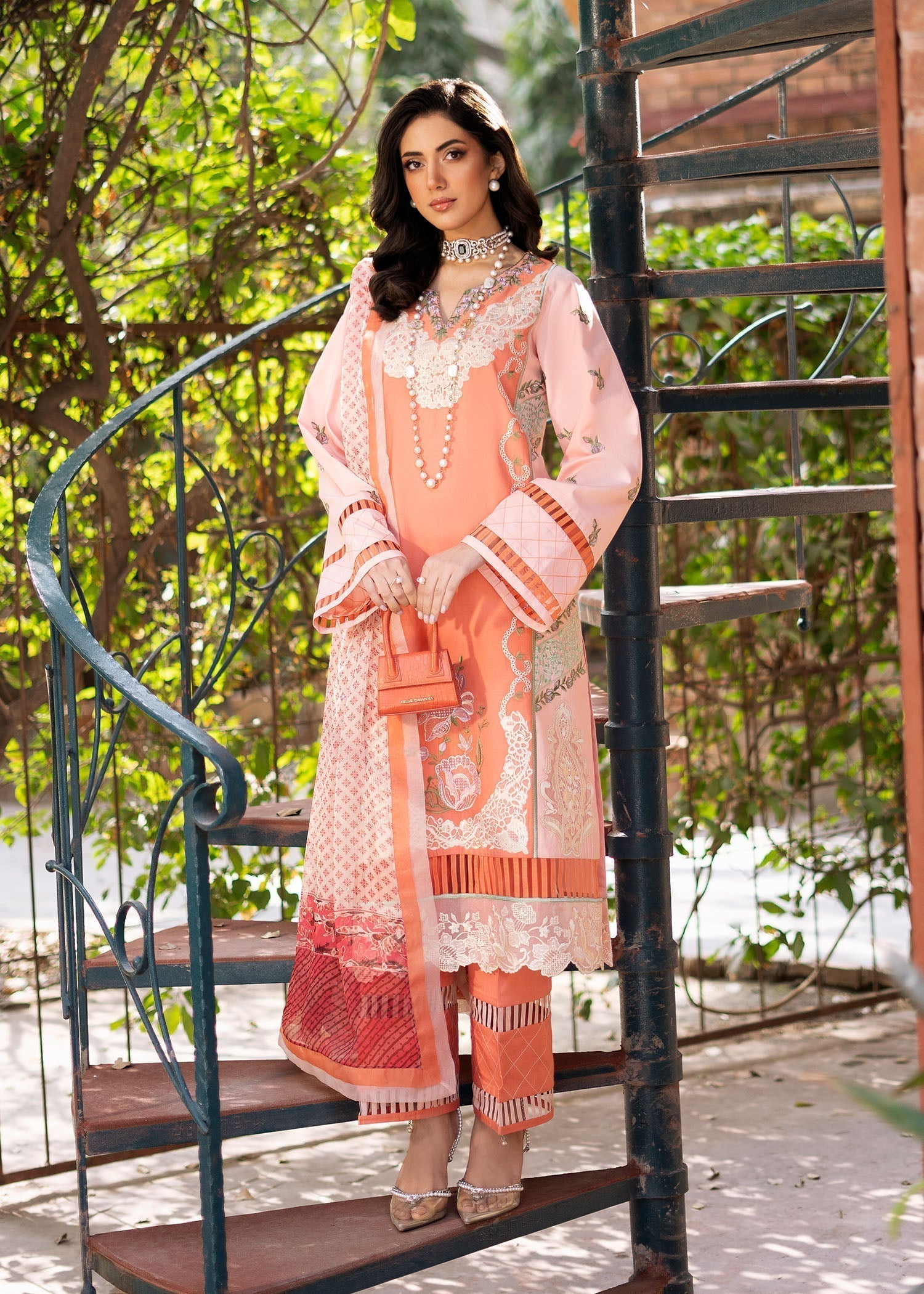 Fozia Khalid | Blossom Festive Lawn 25 | Zinnia - House Of Zarish