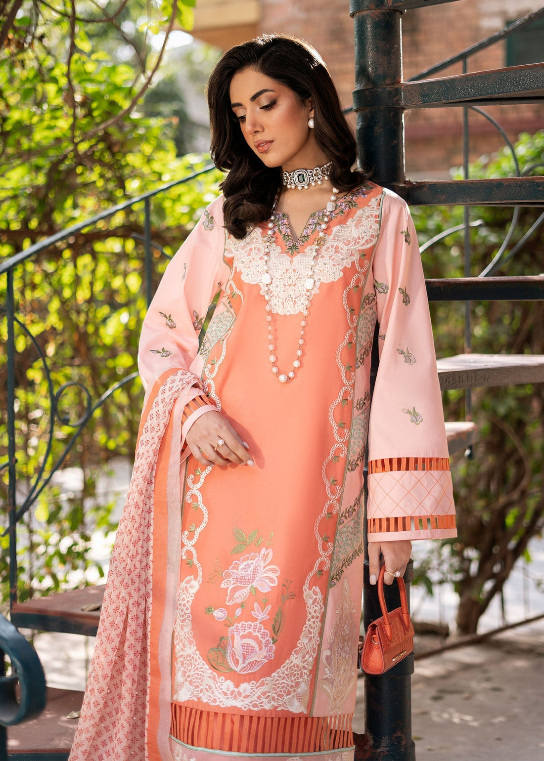 Fozia Khalid | Blossom Festive Lawn 25 | Zinnia - House Of Zarish