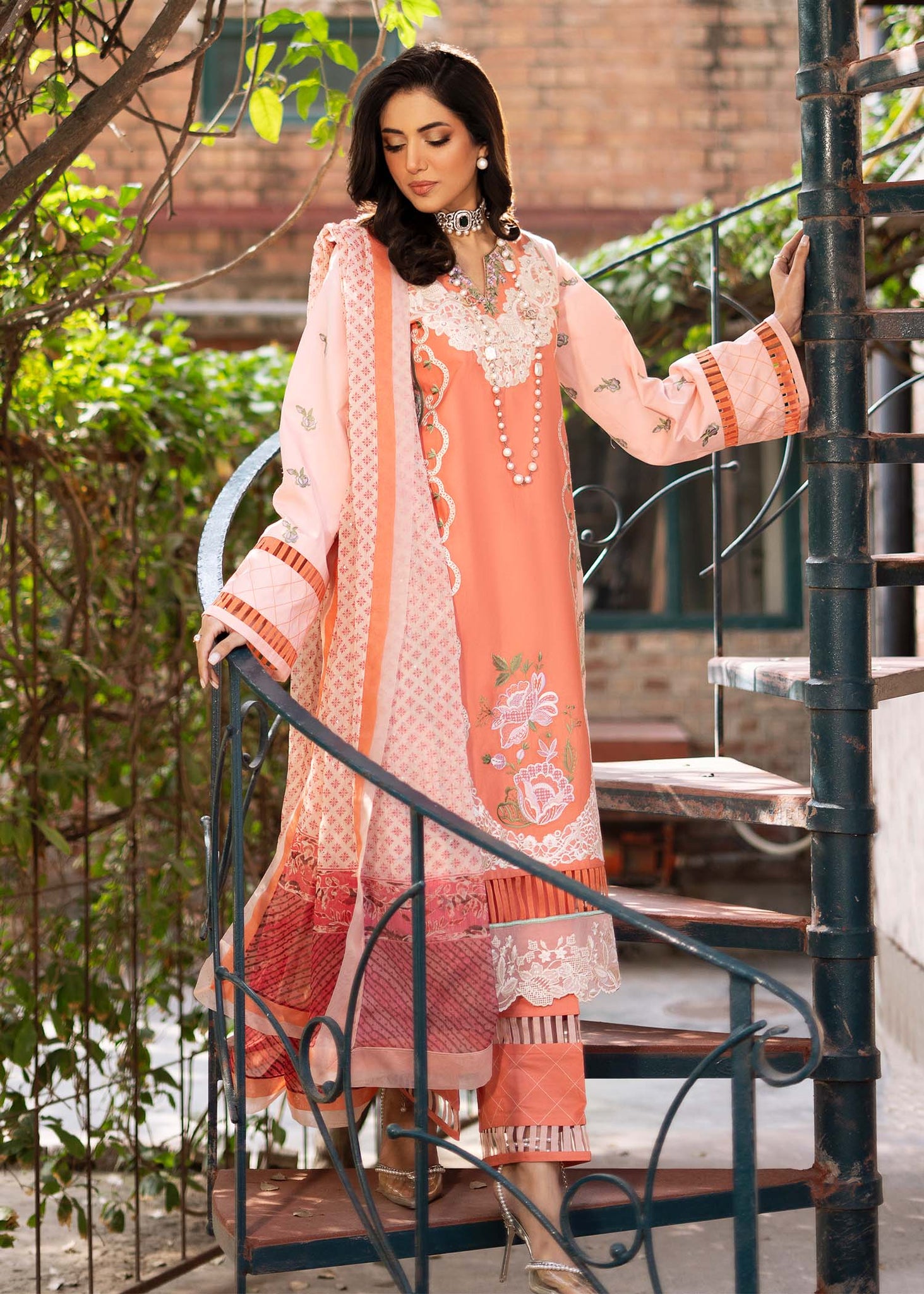 Fozia Khalid | Blossom Festive Lawn 25 | Zinnia - House Of Zarish