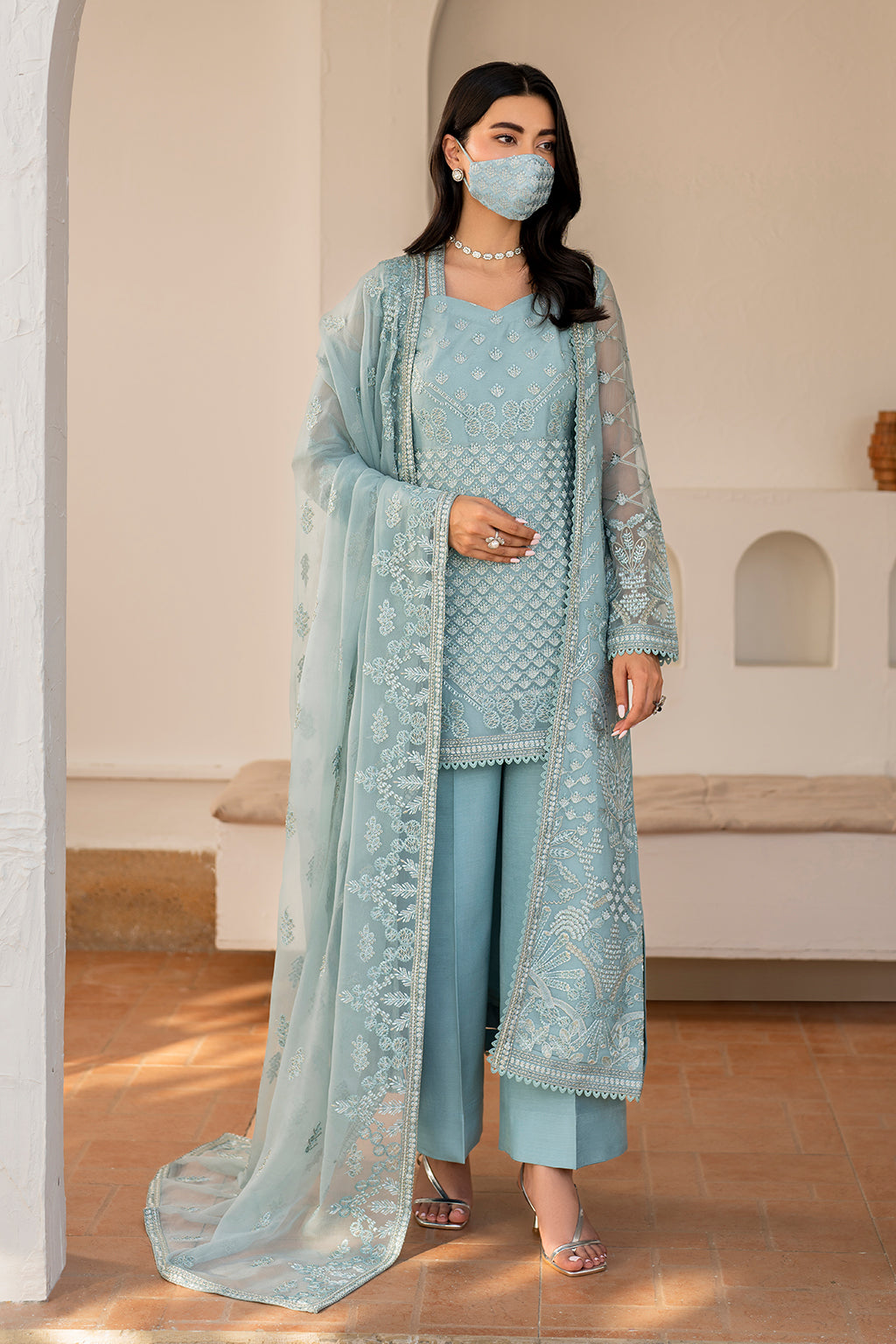 Flossie | Naqsh Formals | S-1405 (B) - House Of Hania