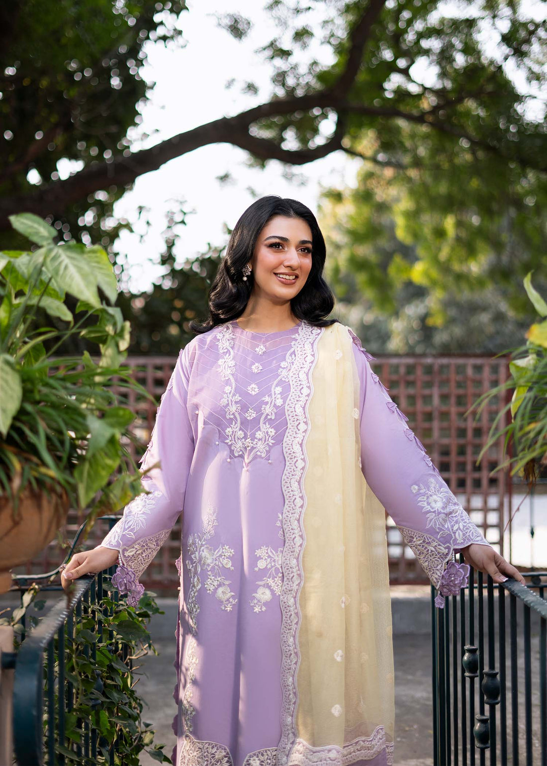 Fozia Khalid | Blossom Festive Lawn 25 | Iris - House Of Zarish