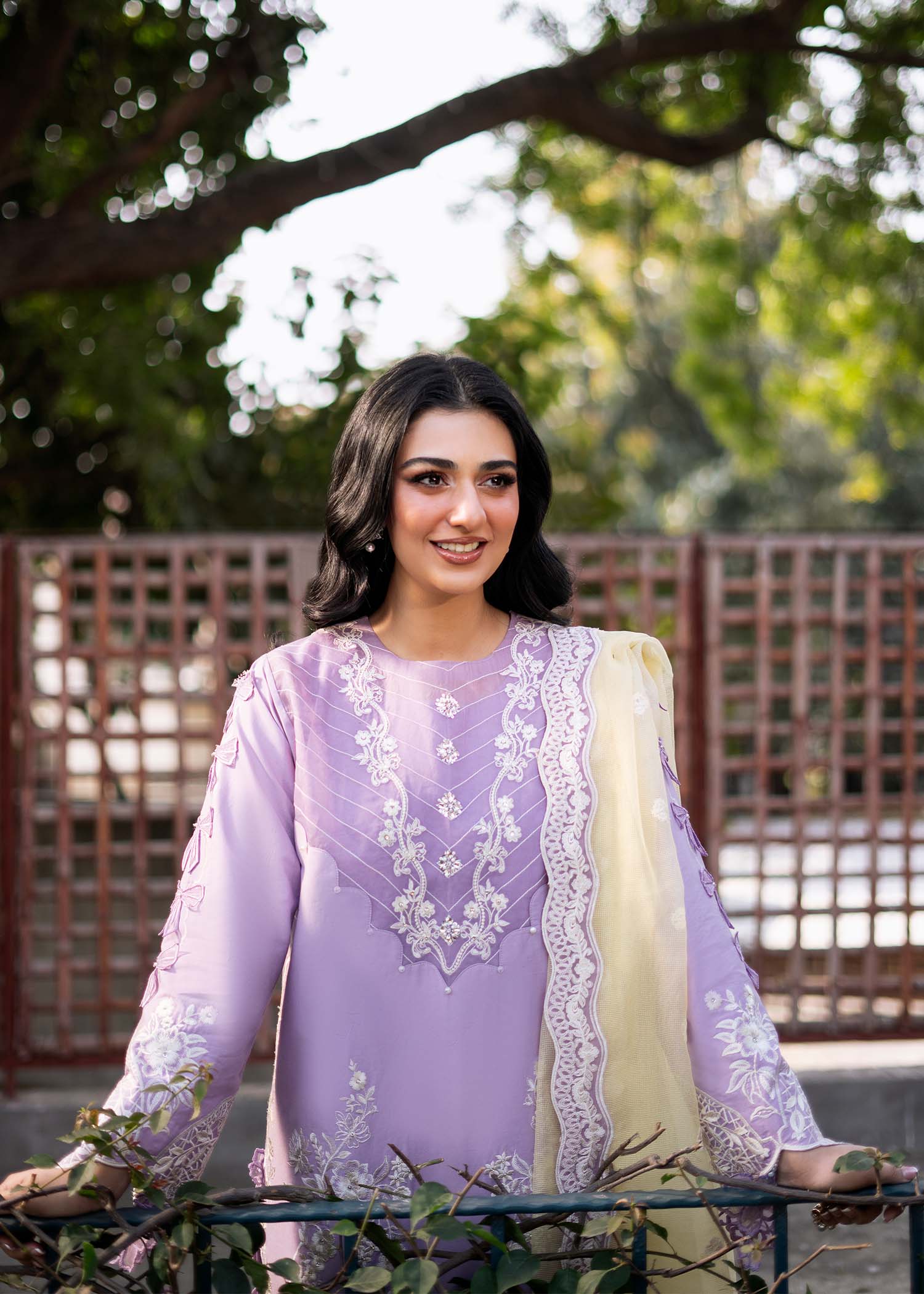 Fozia Khalid | Blossom Festive Lawn 25 | Iris - House Of Zarish