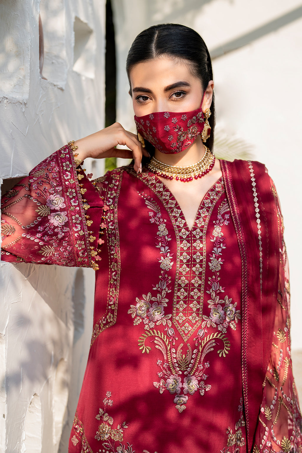 Flossie | Naqsh Formals | S-1402 (A) - House Of Hania
