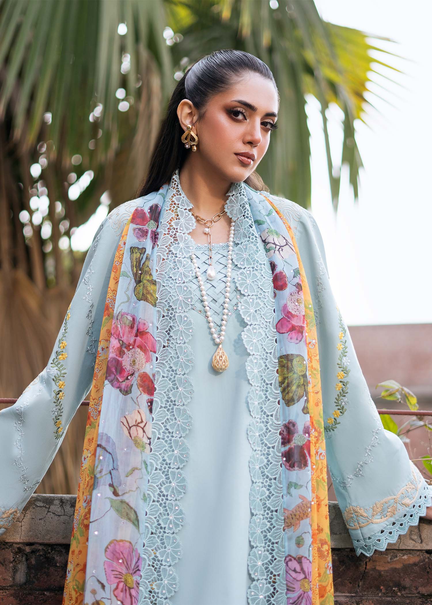 Fozia Khalid | Blossom Festive Lawn 25 |Freesia - House Of Zarish