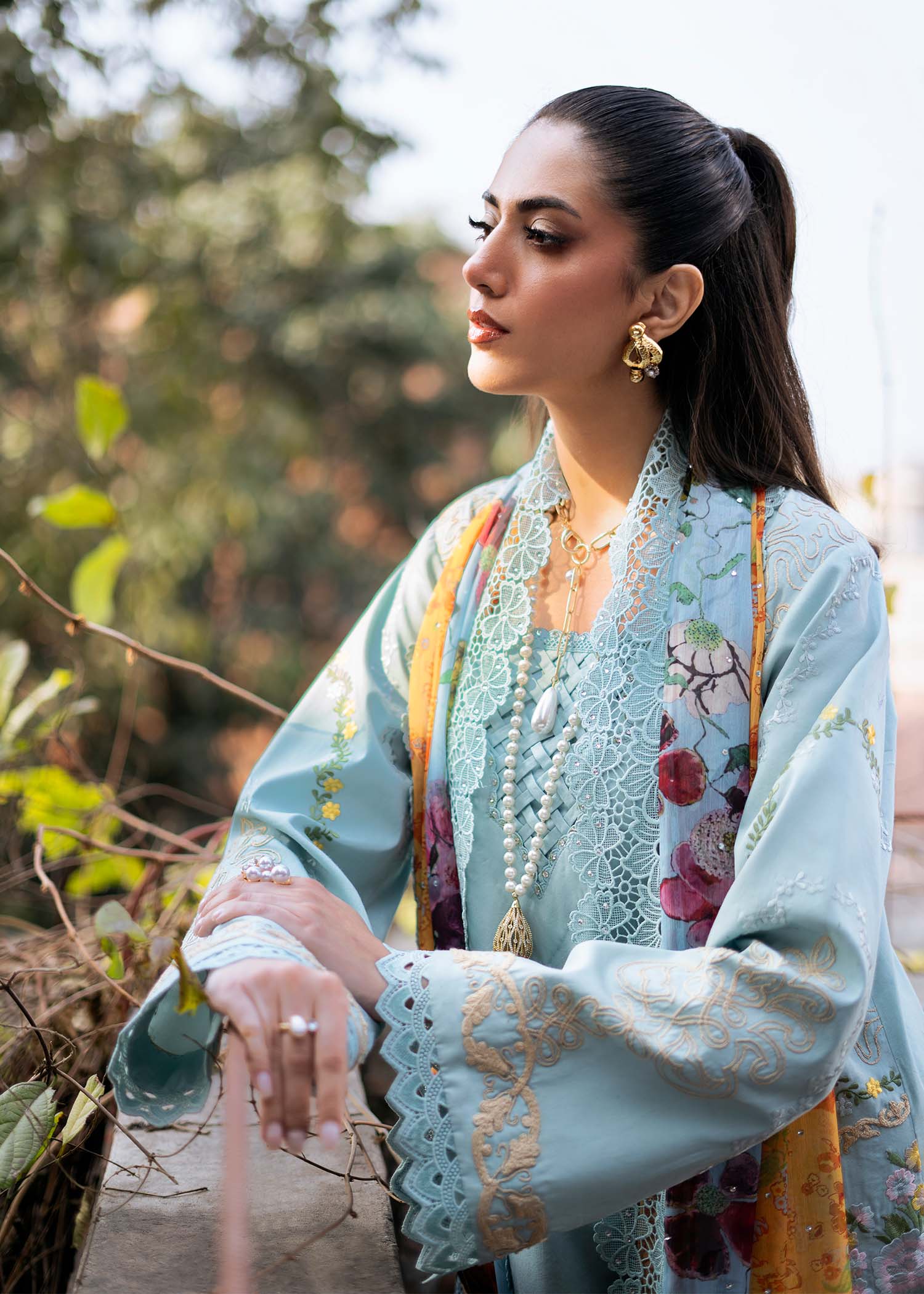 Fozia Khalid | Blossom Festive Lawn 25 |Freesia - House Of Zarish